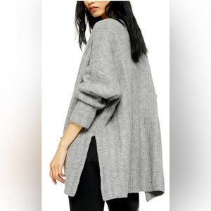 Topshop Gray Long Cardigan Size 0-2 (XS) NWT